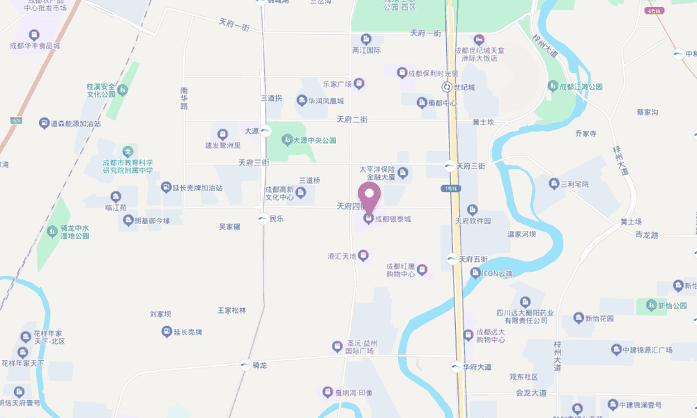 银泰城位置地图